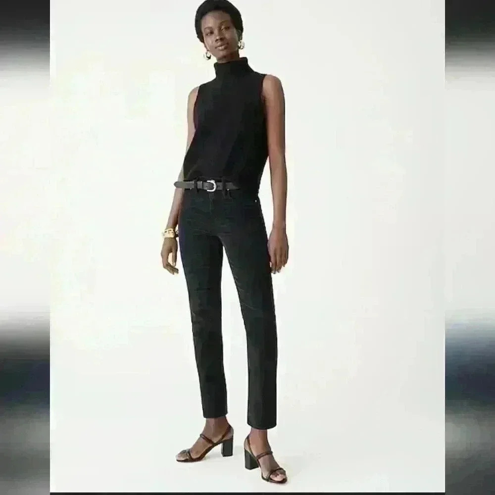 J.CREW | Women's Black Petite Vintage Soft Slim Straight Corduroy Pants